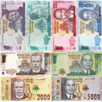 (156) ** PNew (PN63-PN71) Malawi - 20-5000 Kwacha (202-2024) (8 Notes)